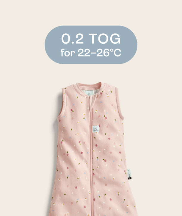 Shop ergoPouch 0.2 TOG pouches, ideal for room temperatures of 22-26°C