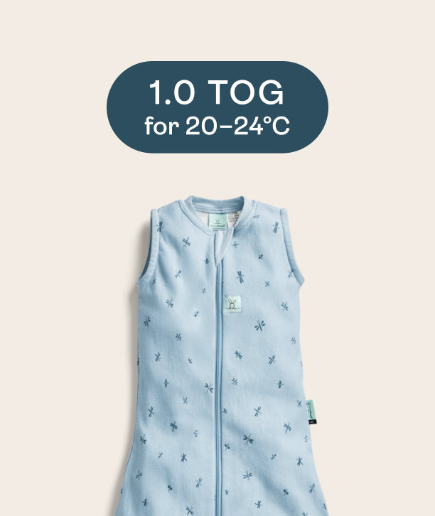 Shop ergoPouch 1.0 TOG pouches, ideal for room temperatures of 20-24°C