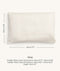 Sizing dimensions for ergoPouch Organic Toddler Pillow Case Caramel Grid