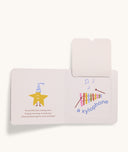 Sample of pages inside the ergoPouch It's my birthday! Book