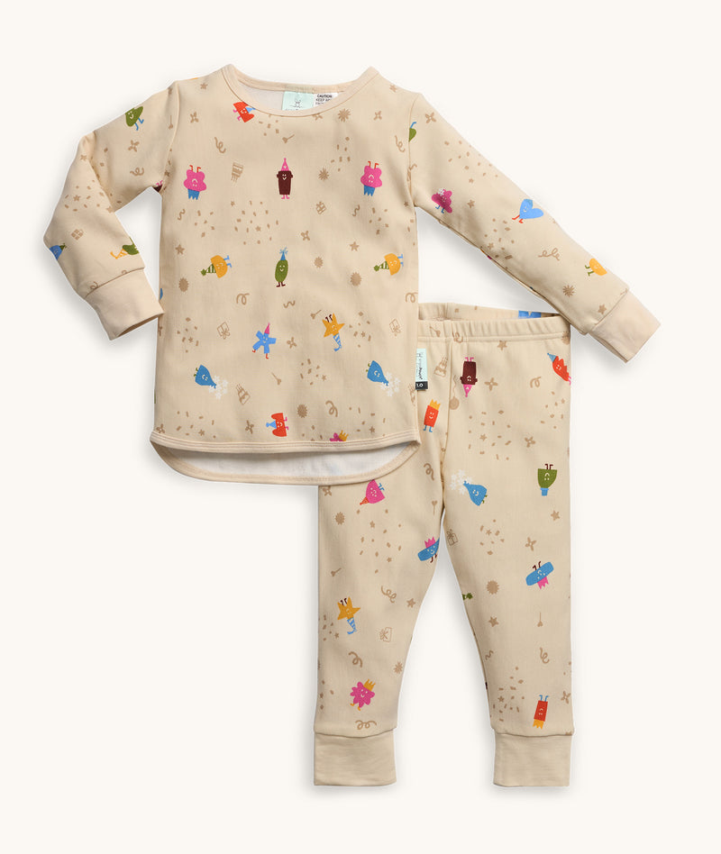 Two-piece ergoPouch Long Sleeve Pyjamas 1.0 TOG Birthday Blobs