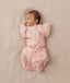 Newborn wearing ergoPouch Butterfly Cardi Daisies