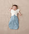 Baby wearing ergoPouch Butterfly Cardi Oatmeal Marle with arms out