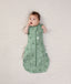 Newborn wearing an ergoPouch Cocoon Swaddle Bag 1.0 TOG Sweet Orchard with arms out