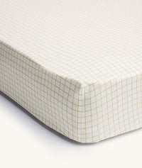 ergoPouch Organic Fitted Sheet Caramel Grid