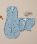 ergoPouch Butterfly Cardi Dragonflies next to a matching Pouch in Dragonflies