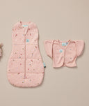 ergoPouch Butterfly Cardi Daisies next to a matching Pouch in Daisies