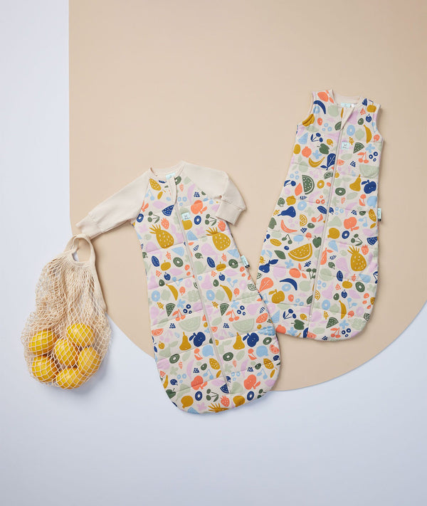 ergoPouch Jersey Sleeping Bag 2.5 TOG Fruit Salad, a warm sleeping bag