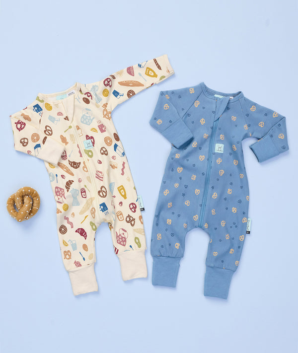 ergoPouch Long Sleeve Layer 1.0 TOG in Petit Pretzel and Bon Appetit
