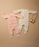 ergoPouch product shot of the Winter Sleep Onesie Pack featuring the new prints Elephant Parade and Savannah
