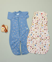 ergoPouch Jersey Sleep Suit Bag 0.2 TOG in Bon Appetit and Petit Pretzel