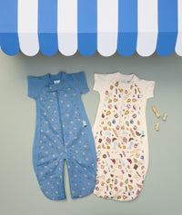 ergoPouch Sleep Suit bag 1.0 TOG in Bon Appetit and Petit Pretzel