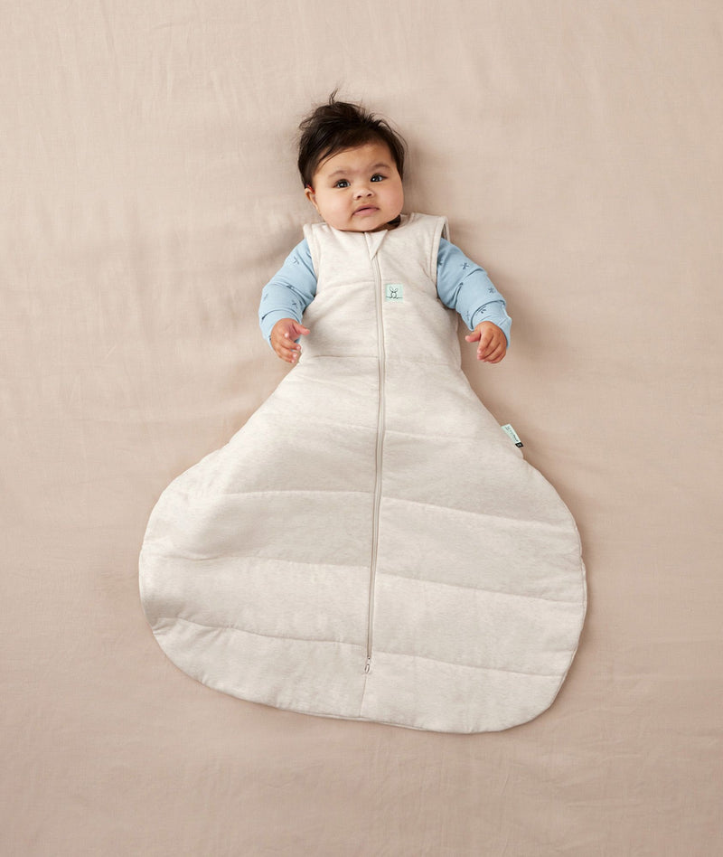 ergoPouch Hip Harness Jersey Sleeping Bag 2.5 TOG Oatmeal Marle, a warm sleeping bag