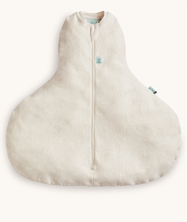 ergoPouch TOG-rated hip harness swaddle bag for babies, made from natural, non-toxic materials.