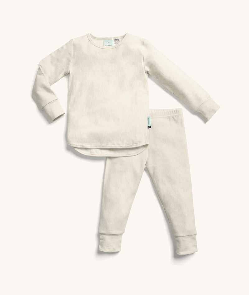 ergoPouch Two-piece Long Sleeve Pyjamas in Oatmeal Marle