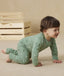 Baby wearing an ergoPouch Long Sleeve Layer 1.0 TOG Sweet Orchard