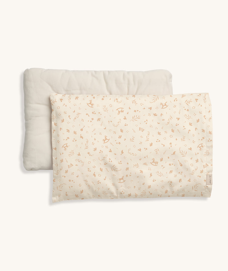 ergoPouch Organic Toddler Pillow with Pillowcase Lullaby
