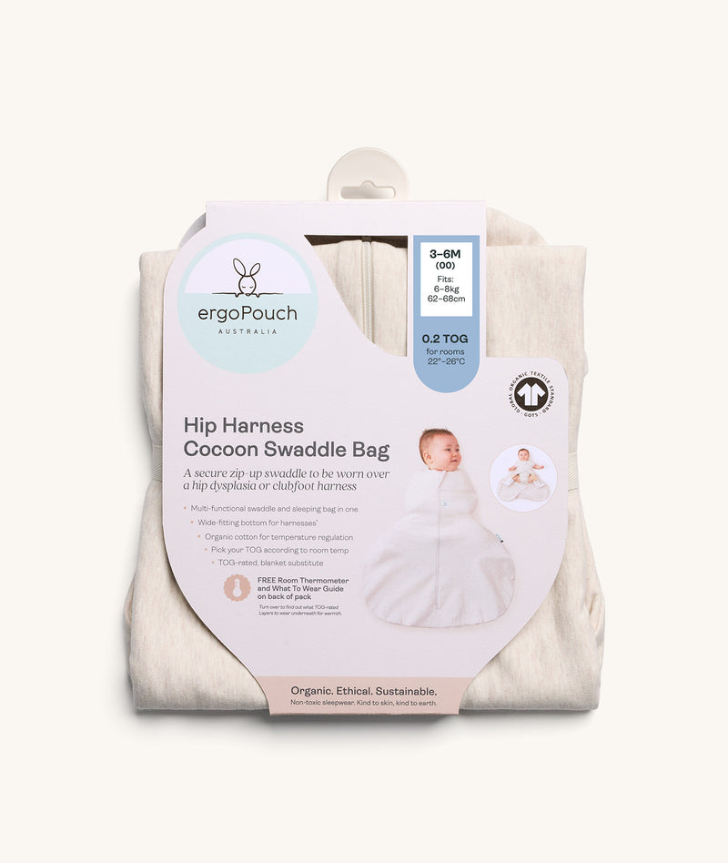 Hip Harness Cocoon Swaddle Bag 0.2 TOG Oatmeal Marle
