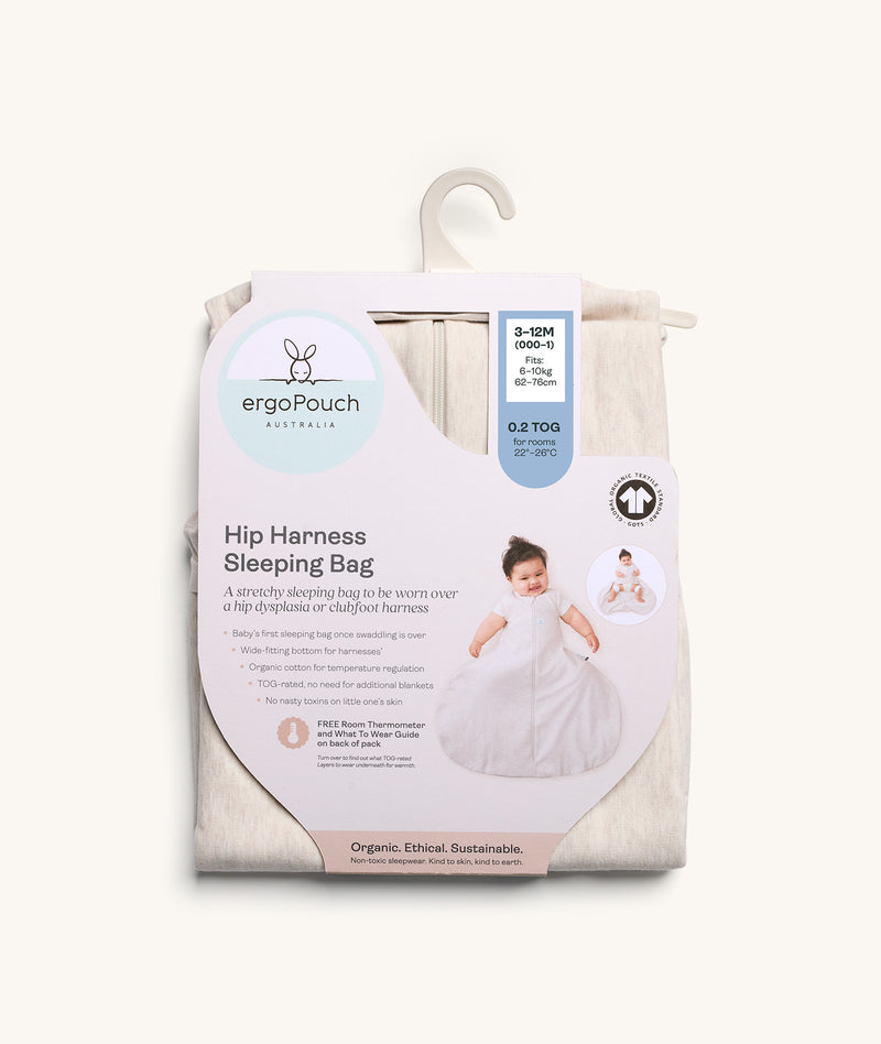Hip Harness Sleep Bag 0.2 TOG Oatmeal Marle