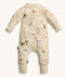 Back view of the ergoPouch Long Sleeve Layer 1.0 TOG Savannah, featuring a back zipper for easy nappy changes.