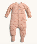 Product shot of ergoPouch Sleep Onesie 2.5 TOG Elephant Parade featuring a front zipper and a cozy, padded design.