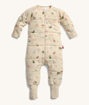 ergoPouch Sleep Onesie Savannah, featuring colourful safari animal prints.