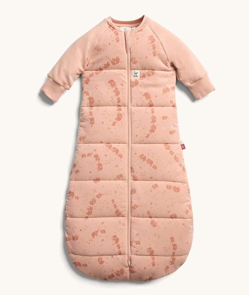 ergoPouch Sleeping Bag 3.5 TOG Elephant Parade, featuring long sleeves and a cozy, padded design.