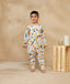 Preschooler wearing a warm, ergoPouch Sleep Onesie 3.5 TOG Fruit Salad