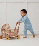 Toddler wearing an ergoPouch Sleep Onesie 2.5 TOG Dragonflies