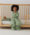 Toddler wearing a warm, ergoPouch Sleep Suit Bag 3.5 TOG Willow