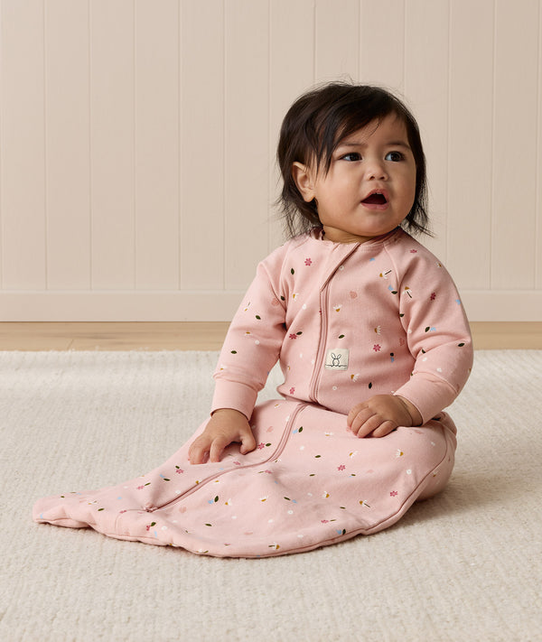 ergoPouch Jersey Sleeping Bag 1.0 TOG Sleeved Daisies