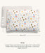 Dimesnions of ergoPouch Organic Toddler Pillow and Case Daydream