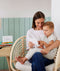Toddler and mum reading ergoPouch Hello, Sleep! Bedtime Affirmations for Kids