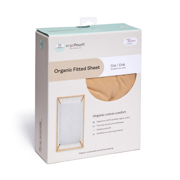 Packaging of the ergoPouch Organic Fitted Sheet Grey Marle