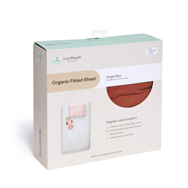 Packaging of the ergoPouch Organic Fitted Sheet Grey Marle