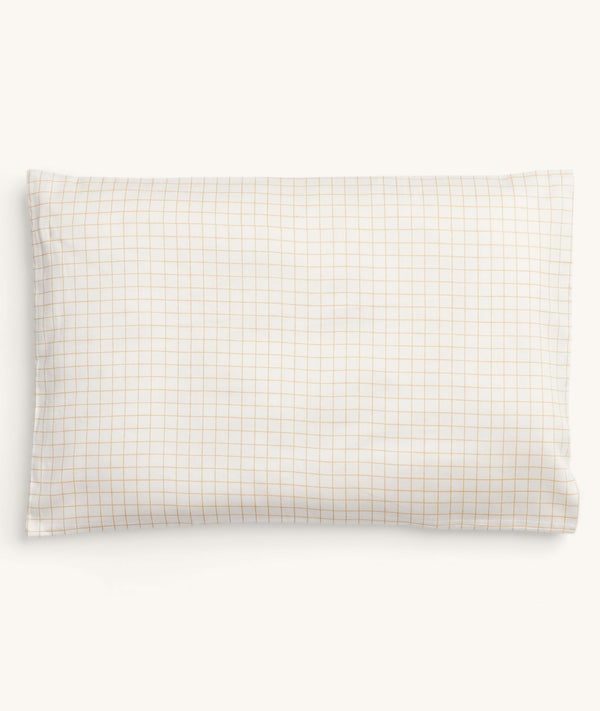 ergoPouch Organic Toddler Pillow Case Caramel Grid
