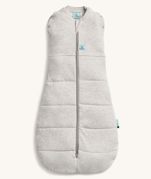 ergoPouch Cocoon Swaddle Bag in Grey Marle, a newborn sleeping bag in 2.5 TOG for winter
