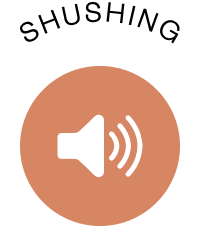 Shushing audio sound track 