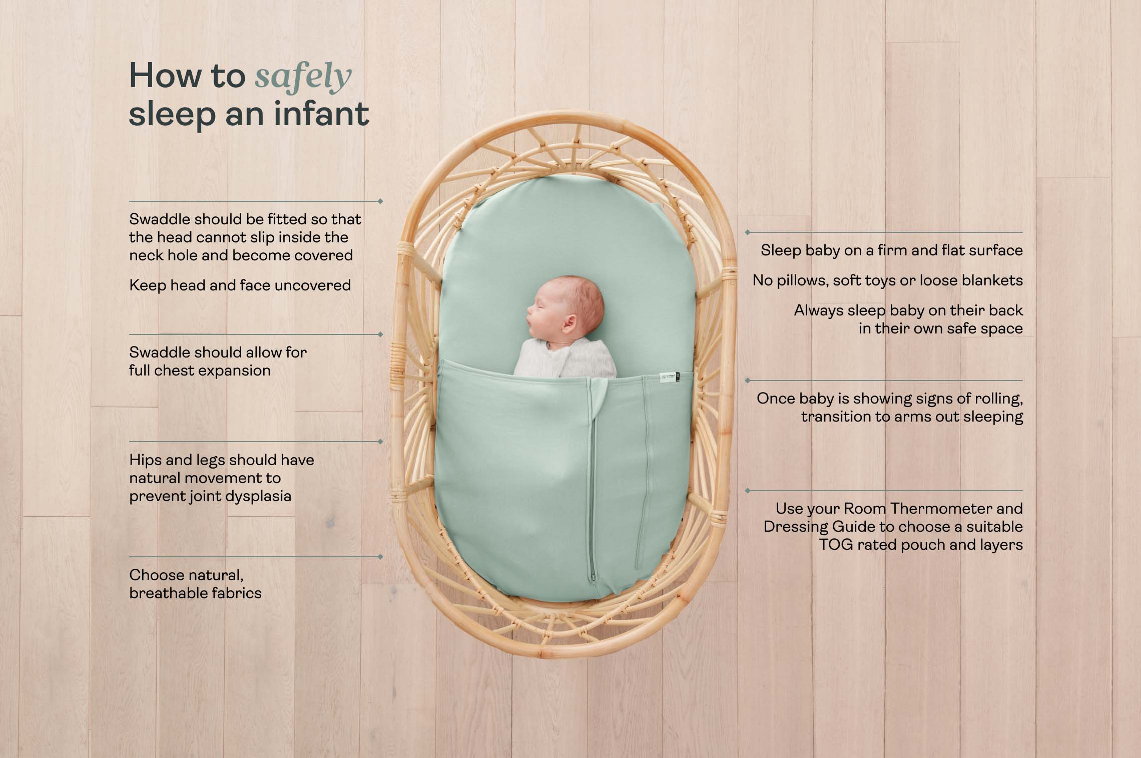 Tips for how to safely sleep an infant